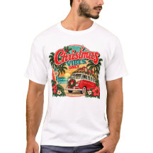 Retro Tropical Christmas Beach Vintage Holiday
