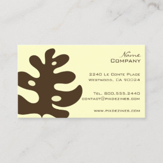 Retro tropical foliage/DIY background colour Business Card