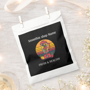 Retro Tropical Fruit Smoothie Shop Juice Bar Favour Bags