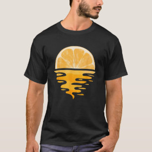 Retro Tropical Fruit Summer Orange Sunset Fresh Or T-Shirt