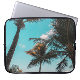 RETRO TROPICAL PALM TREE BY THE BEACH LAPTOP SLEEVE