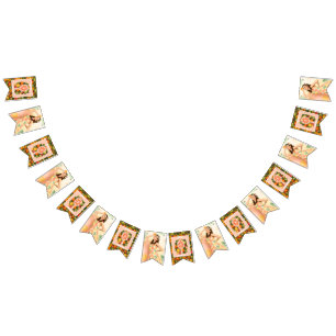 Retro Tropical Pickleball Bridal Shower Photo Bunting