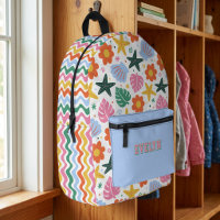 Retro Tropical Starfish & Shells Groovy Beach