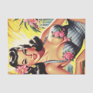 Retro Tropical Summer Pin up Tissue Paper