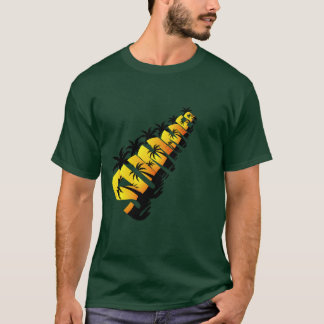 Retro Tropical Summer Typography Design with Palm T-Shirt