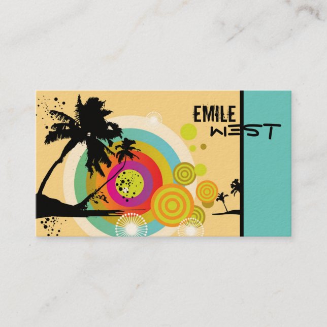 Retro Tropix Business Cards (Front)