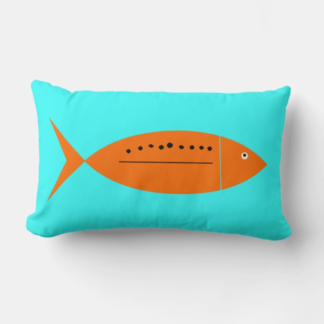Retro Trout Lumbar Cushion (Front)