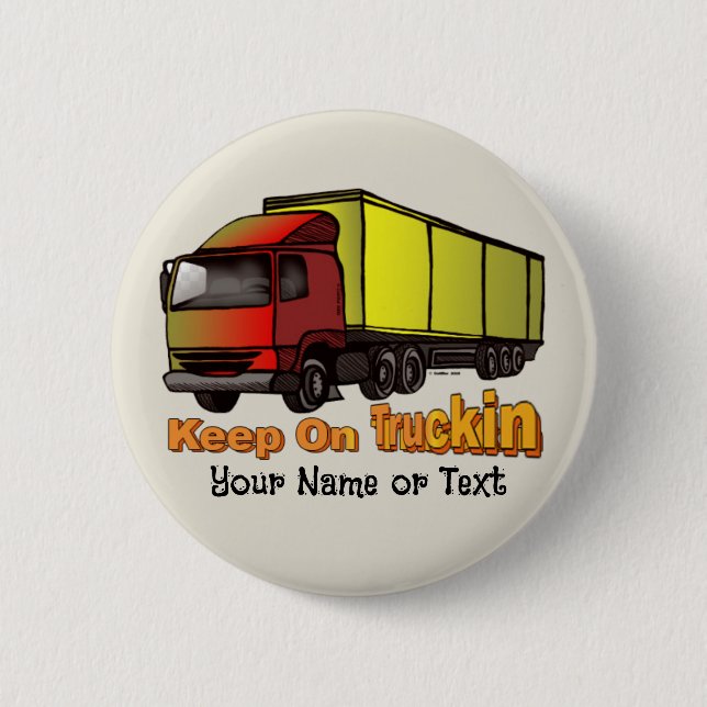 Retro Trucker 1 6 Cm Round Badge (Front)
