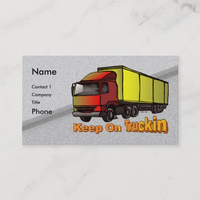 Retro Trucker 1 business cards (Front)