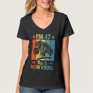 Retro Trucker Birthday This's How I Roll 47th Birt T-Shirt