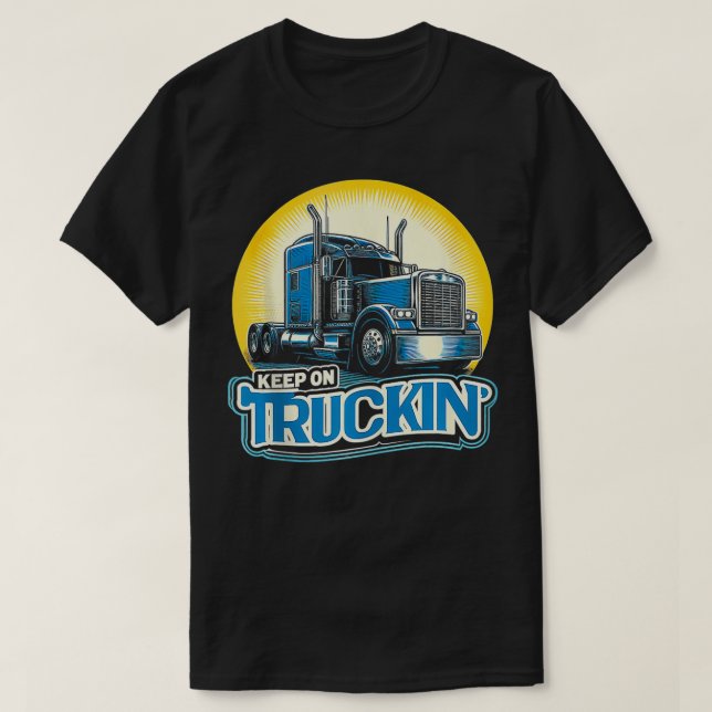 Retro Trucker  Truck Driver Trucking Trucks Lover  T-Shirt (Design Front)