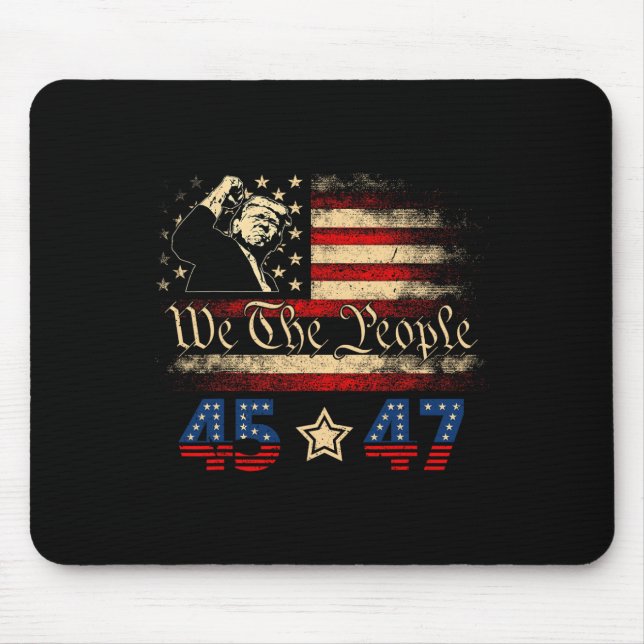 Retro Trump 45 47 Presidential Election Winner Ina Mouse Pad (Front)