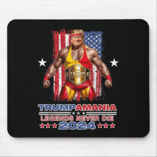 Retro Trump Funny Wrestling Meme Trumpamania 2024  Mouse Pad