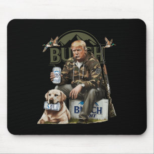 Retro Trump Hunting Deer Funny Beer Drinking Beer  Mouse Pad