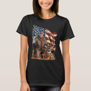 Retro Trump Hunting Deer Funny Beer Drinking Beer T-Shirt