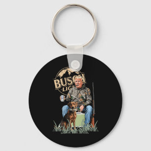 Retro Trump Hunting Deer Funny Drinking Beer Hunti Key Ring