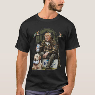 Retro Trump Hunting Deer Funny Drinking Beer Hunti T-Shirt