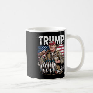 Retro Trump Hunting Duck Hello Hunting Season Us F Coffee Mug
