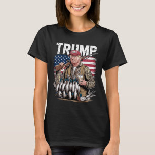 Retro Trump Hunting Duck Hello Hunting Season Us F T-Shirt
