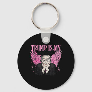 Retro Trump Is My Valentine Trump Valentine's Day Key Ring
