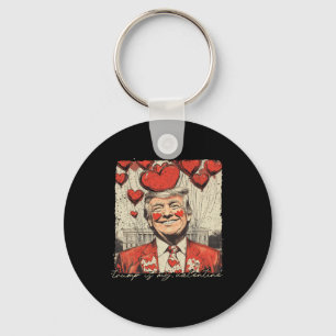Retro Trump Is My Valentine Trump Valentine's Day  Key Ring