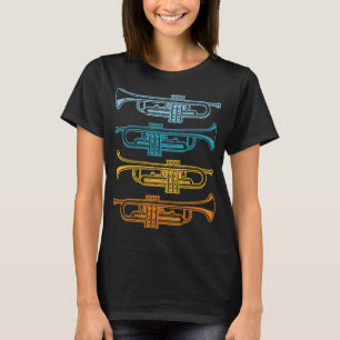 Retro Trumpet Jazz Music Trumpeter, trumpet player T-Shirt
