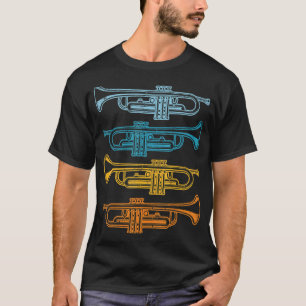 Retro Trumpet Jazz Music Trumpeter, trumpet player T-Shirt