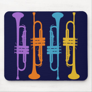 RETRO TRUMPETS MOUSE PAD