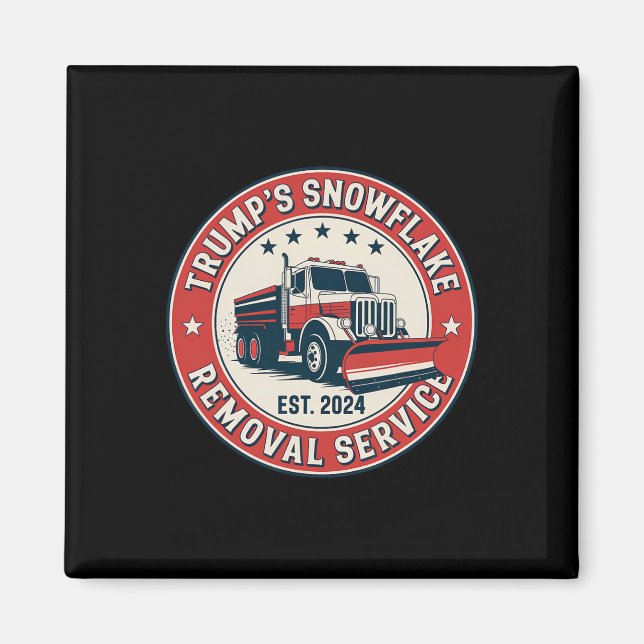 Retro Trump's Snowflake Removal Service Funny Trum Magnet (Front)