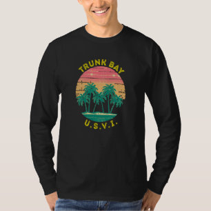 Retro Trunk Bay Vacation Souvenir Palm Tree T-Shirt