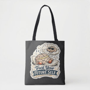 Retro Trust Your Future Self Skeleton Graphic Men' Tote Bag