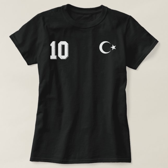 Retro Turkey Football Turkiye  Soccer Home Jersey  T-Shirt (Design Front)