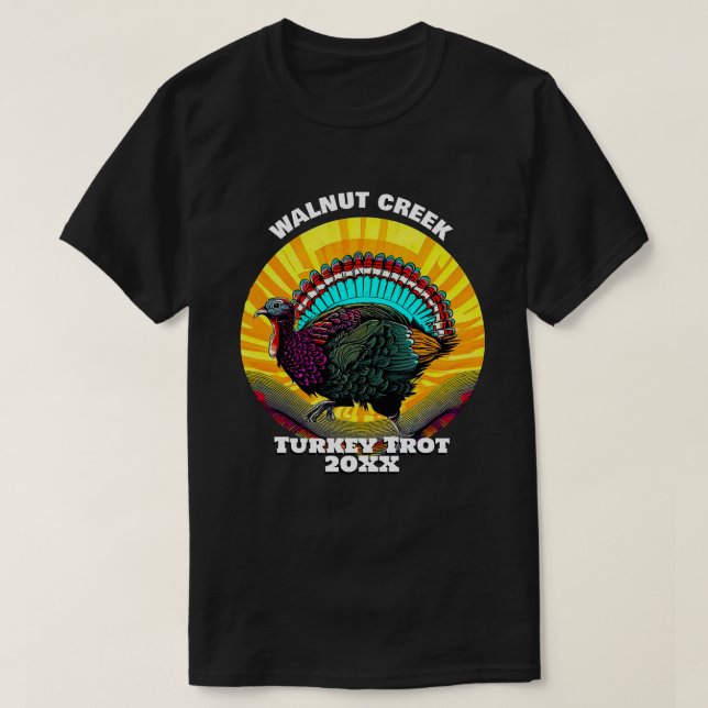 Retro Turkey Trot T-Shirt (Design Front)