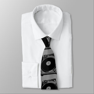 Retro Turntable Graphic in Black Tie