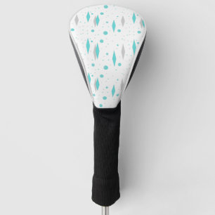 Retro Turquoise Diamond & Starburst Driver Cover