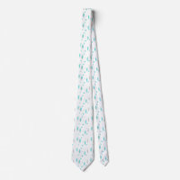 Retro Turquoise Diamond & Starburst Necktie