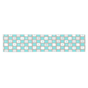 Retro Turquoise Starbursts Table Runner