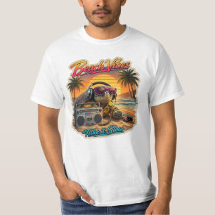 Retro Turtle Beach Vibes - Cool Summer Chill Graph T-Shirt