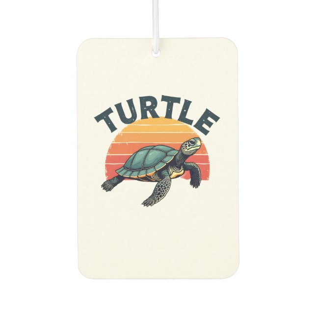 Retro Turtle T-Shirt Car Air Freshener (Front)