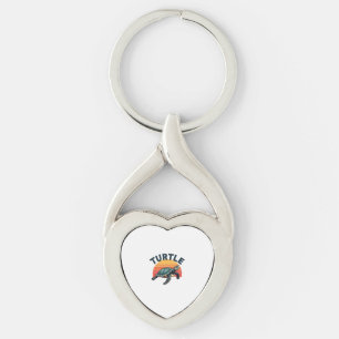 Retro Turtle T-Shirt Key Ring