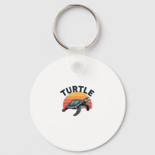 Retro Turtle T-Shirt Key Ring