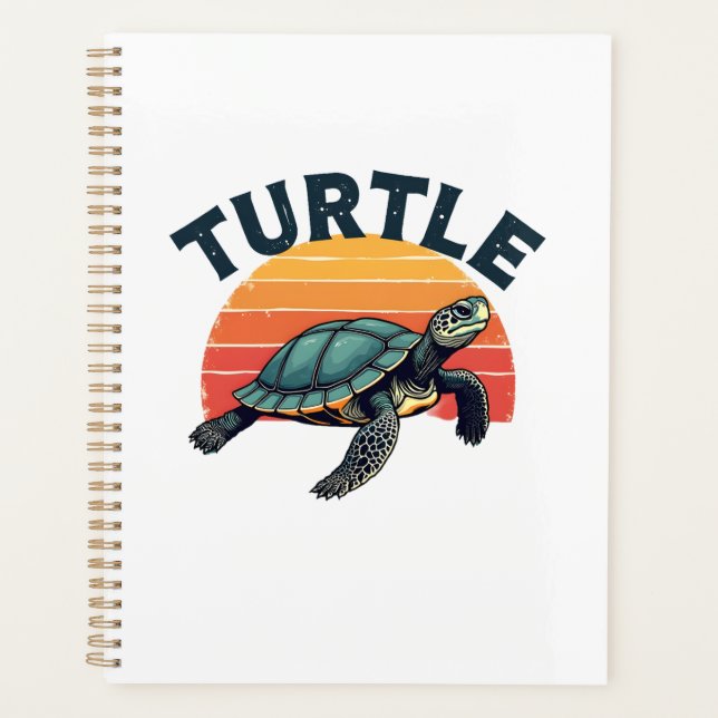 Retro Turtle T-Shirt Planner (Front)
