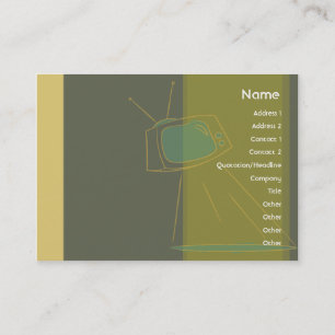 Retro TV Alien - Chubby Business Card