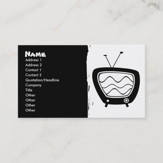 Retro TV Business Cards (Front)