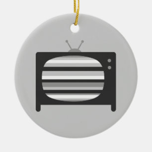 Retro TV Ceramic Tree Decoration