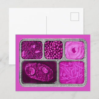 Retro TV Dinner in Pink Postcard