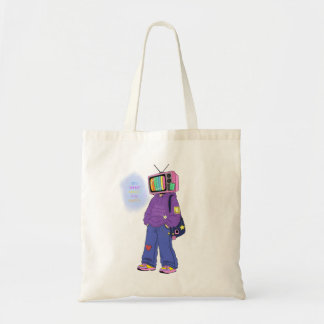 Retro tv dopamine tote bag