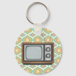 Retro TV Key Ring