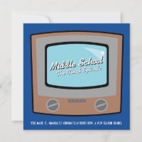 retro TV middle school GRADUATION congratulations 