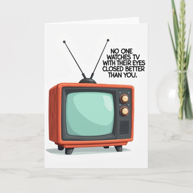 Retro Tv Sweet Fathers Day Card (Front)